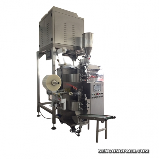 tea sachet packing machine with tag,line