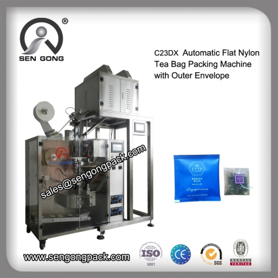 Flat Nylon tea packs for commercial machines