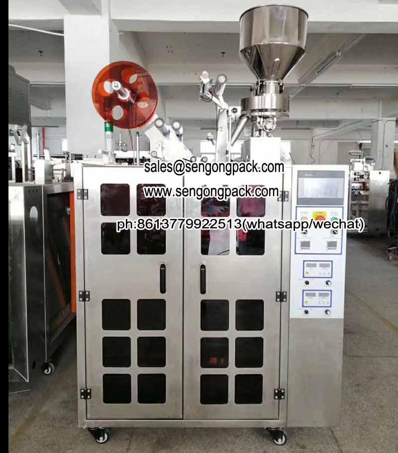 Delivery C28DX pyramid/flat bag packing machine to Ukraine